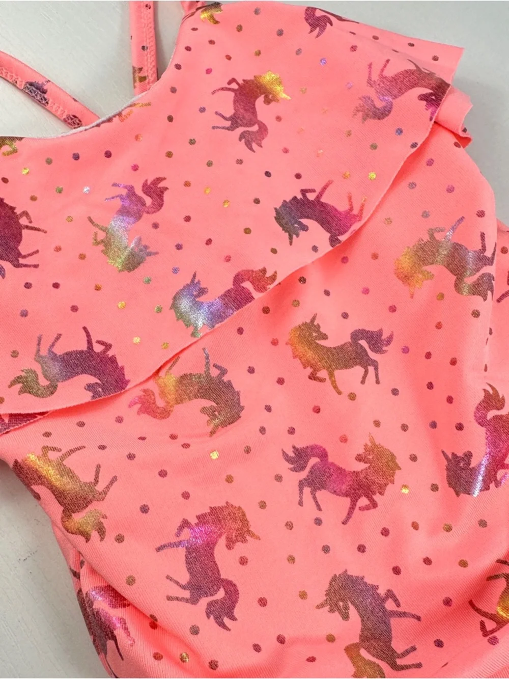 Penelope Mack toddler one piece swimsuit unicorn bright pink 24M‎